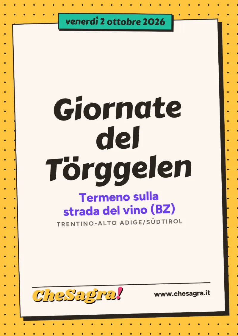 Giornate del Törggelen a Termeno sulla strada del vino, 2 ottobre 2026