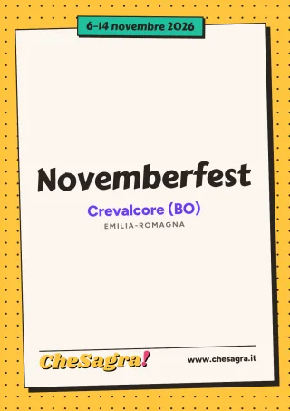 Novemberfest a Crevalcore, 6–14 novembre 2026