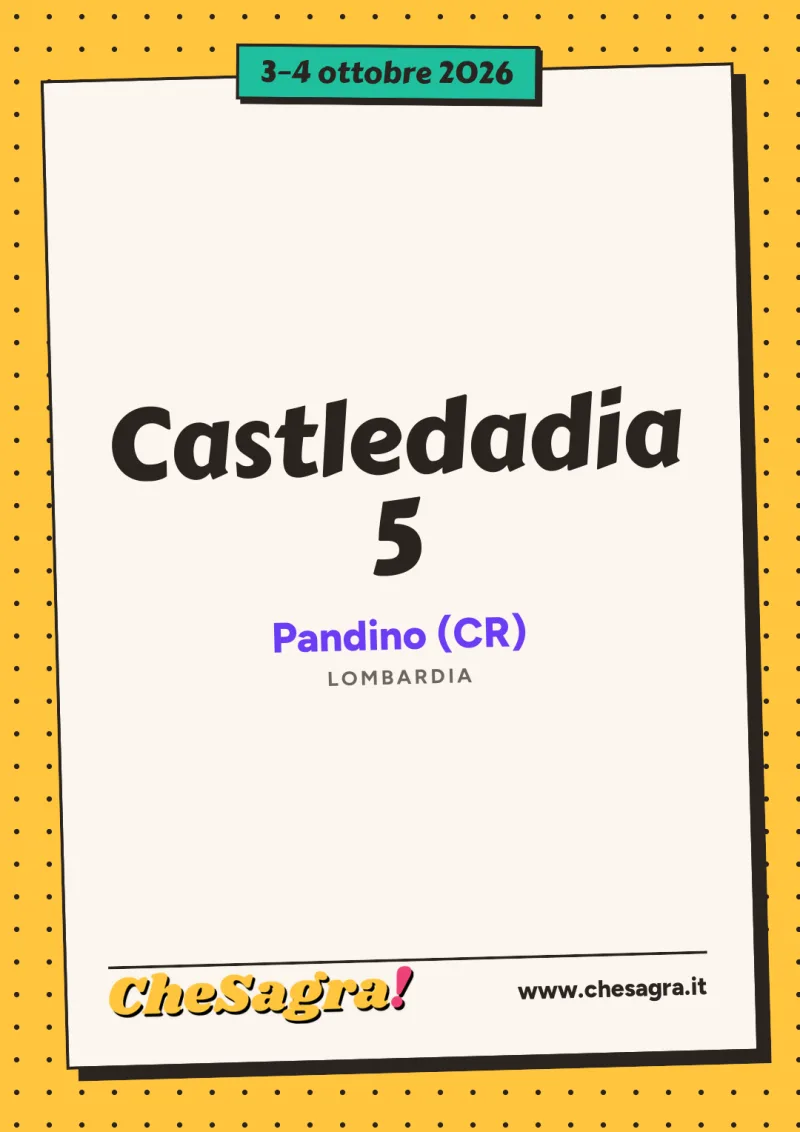 Castledadia 5 a Pandino, 3–4 ottobre 2026