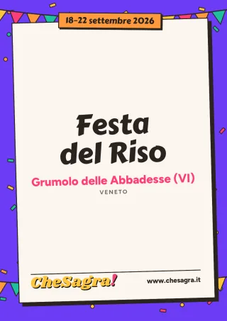 Festa del Riso a Grumolo delle Abbadesse, 18–22 settembre 2026