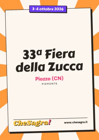 33ª Fiera della Zucca a Piozzo, 3–4 ottobre 2026