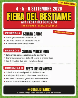 Volantino della Fiera del Bestiame