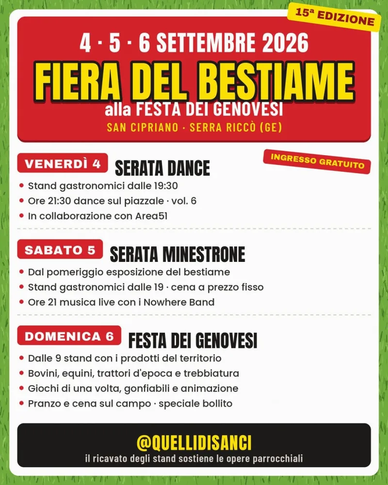 Volantino della Fiera del Bestiame