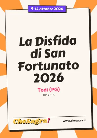 La Disfida di San Fortunato 2026 a Todi, 9–14 ottobre 2026