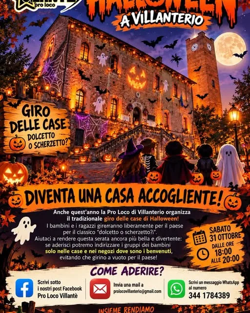 Volantino della Halloween a Villanterio