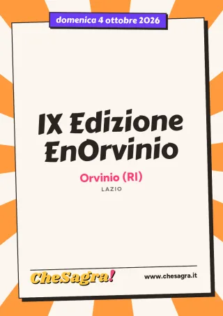 IX Edizione EnOrvinio a Orvinio, 4 ottobre 2026