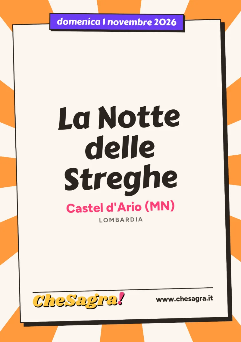 La Notte delle Streghe a Castel d'Ario, 1 novembre 2026