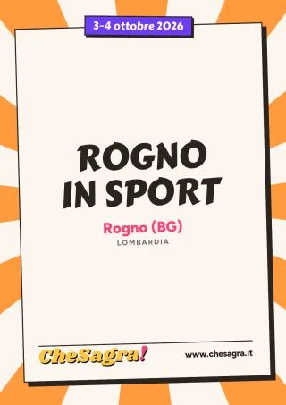 ROGNO IN SPORT a Rogno, 3–4 ottobre 2026