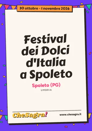 Festival dei Dolci d'Italia a Spoleto a Spoleto, 30 ottobre – 1 novembre 2026