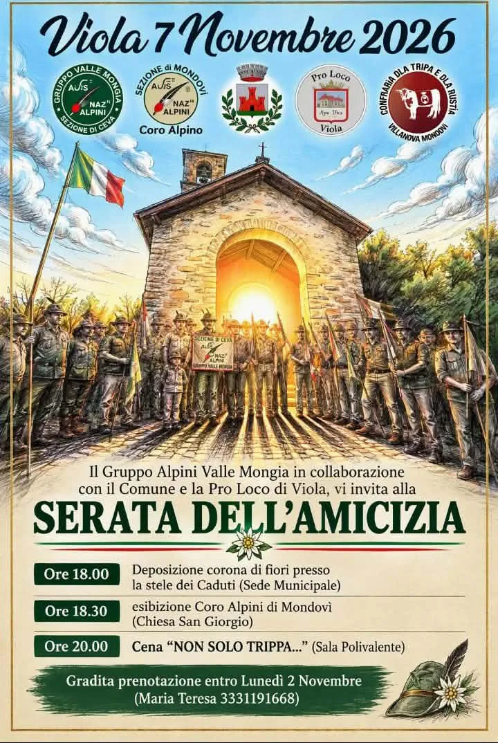 Volantino della Serata dell'Amicizia