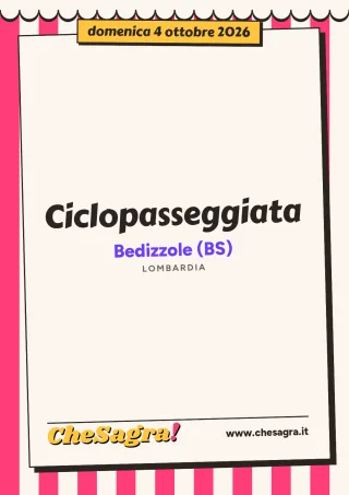 Ciclopasseggiata a Bedizzole, 4 ottobre 2026