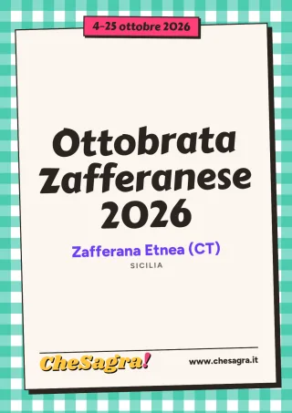 Ottobrata Zafferanese 2026 a Zafferana Etnea, 4–25 ottobre 2026
