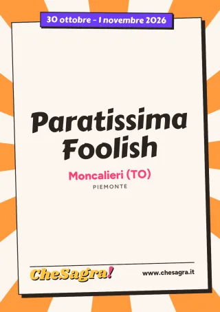 Paratissima Foolish a Moncalieri, 30 ottobre – 1 novembre 2026