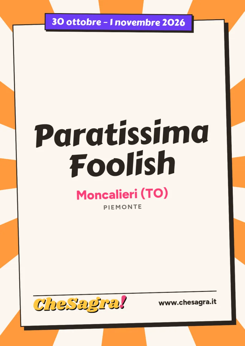 Paratissima Foolish a Moncalieri, 30 ottobre – 1 novembre 2026