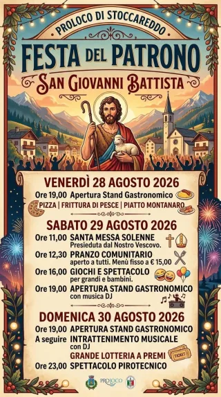 Volantino della Festa del Patrono di Stoccareddo - San Giovanni Battista