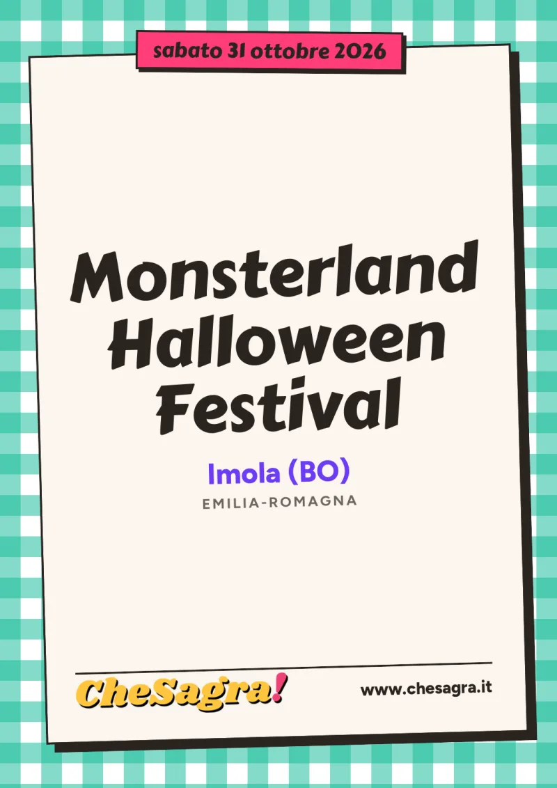 Monsterland Halloween Festival a Imola, 31 ottobre 2026