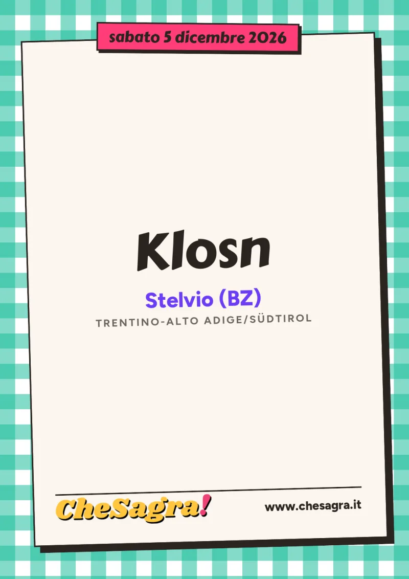 Klosn a Stelvio, 5 dicembre 2026