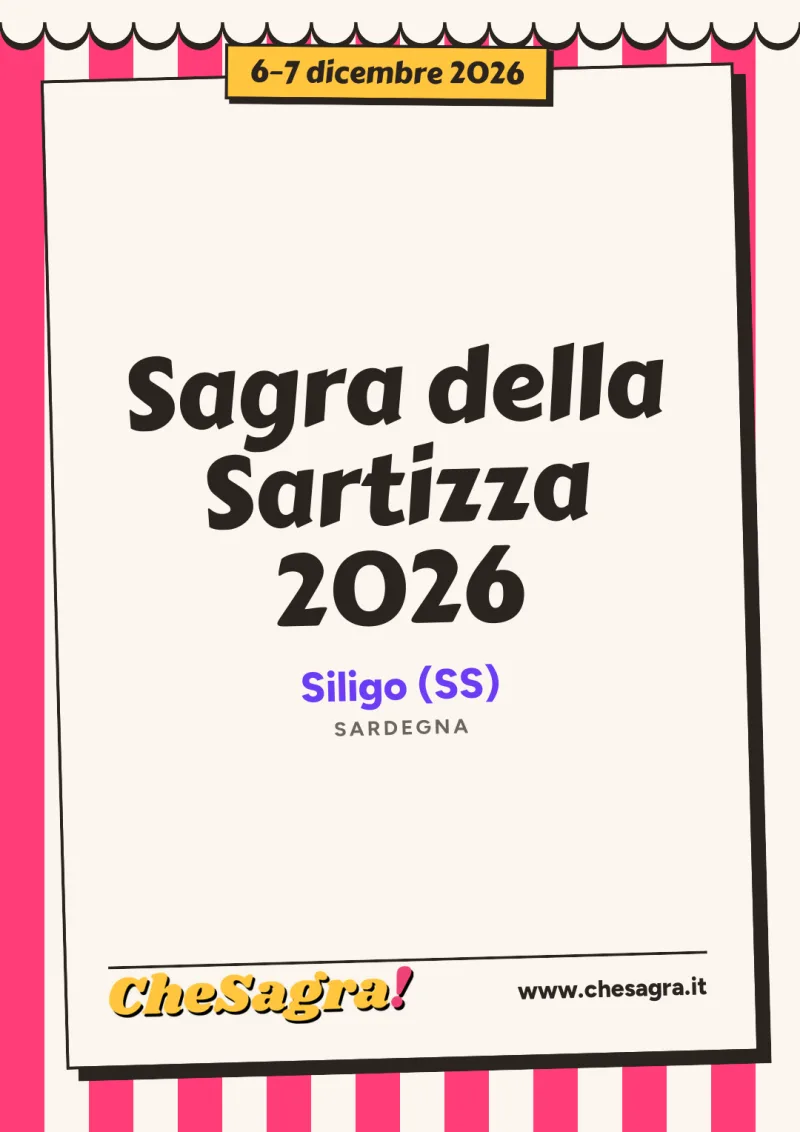 Sagra della Sartizza 2026 a Siligo, 6–7 dicembre 2026