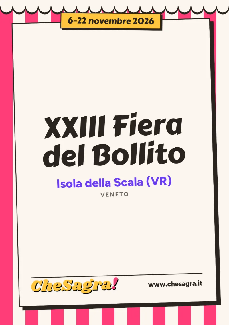 XXIII Fiera del Bollito a Isola della Scala, 6–22 novembre 2026
