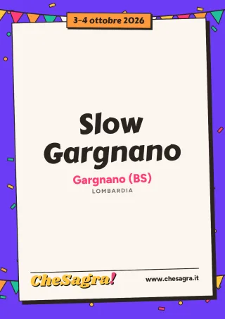 Slow Gargnano a Gargnano, 3–4 ottobre 2026