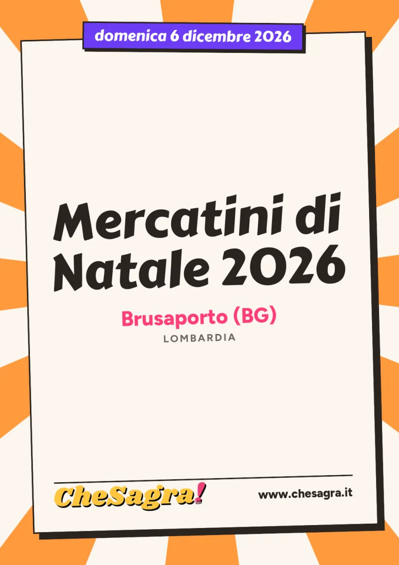 Mercatini di Natale 2026 a Brusaporto, 6 dicembre 2026