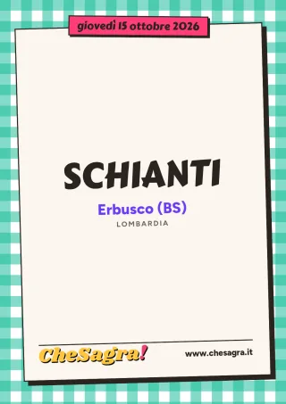 SCHIANTI a Erbusco, 15 ottobre 2026