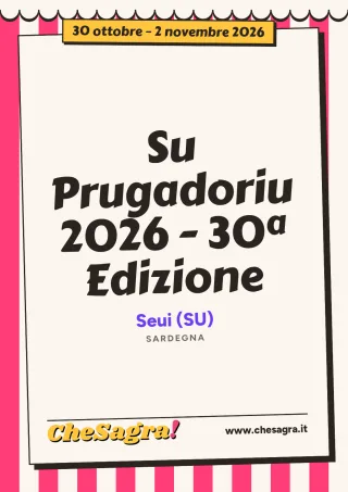 Su Prugadoriu 2026 - 30ª Edizione a Seui, 30 ottobre – 2 novembre 2026