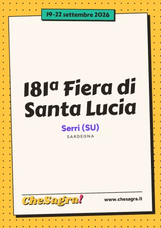 181ª Fiera di Santa Lucia a Serri, 19–22 settembre 2026