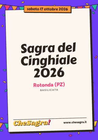 Sagra del Cinghiale 2026 a Rotonda, 17 ottobre 2026