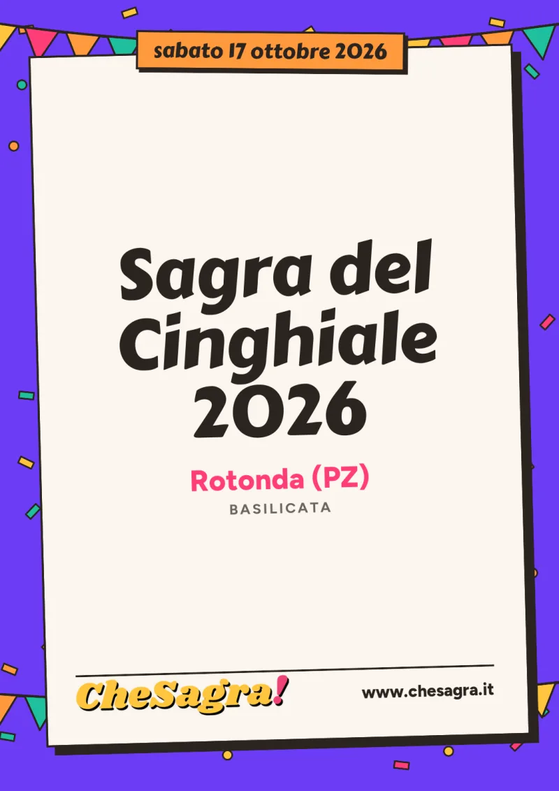 Sagra del Cinghiale 2026 a Rotonda, 17 ottobre 2026