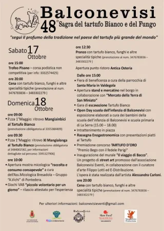 Volantino della Sagra del tartufo bianco e del fungo