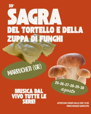 Volantino della Sagra del Tortello e della Zuppa di Funghi
