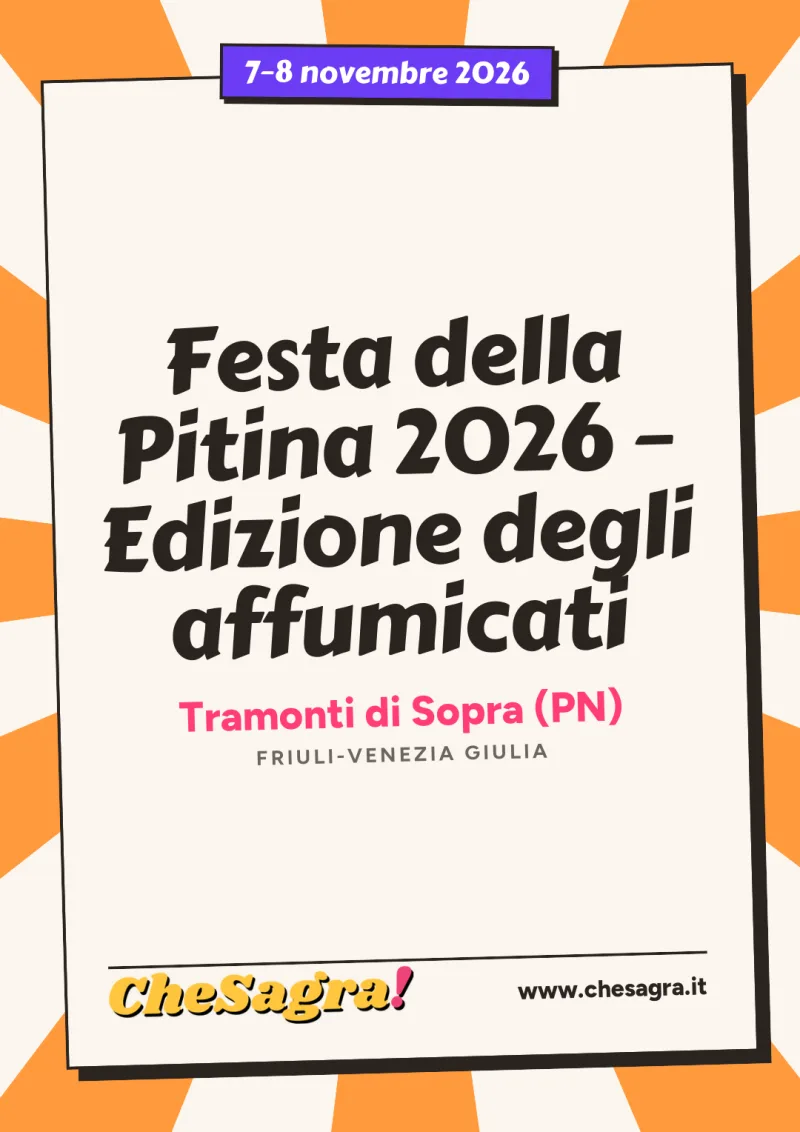 Festa della Pitina 2026 – Edizione degli affumicati a Tramonti di Sopra, 7–8 novembre 2026