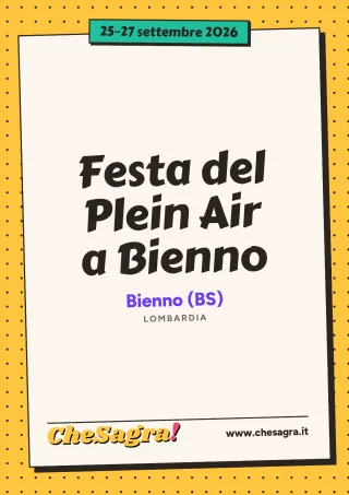 Festa del Plein Air a Bienno a Bienno, 25–27 settembre 2026