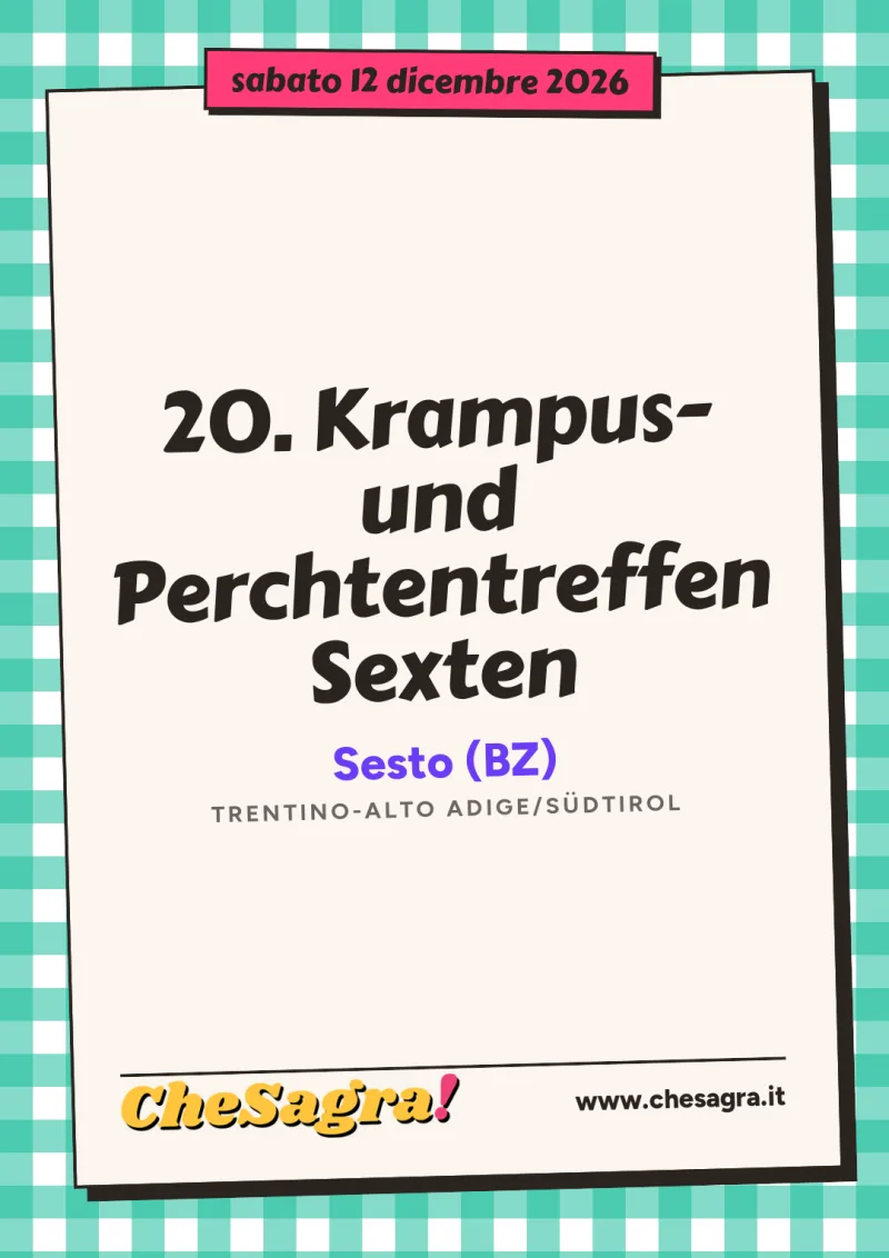 20. Krampus- und Perchtentreffen Sexten a Sesto, 12 dicembre 2026