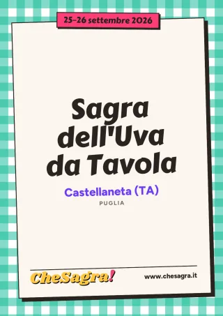 Sagra dell'Uva da Tavola a Castellaneta, 25–26 settembre 2026