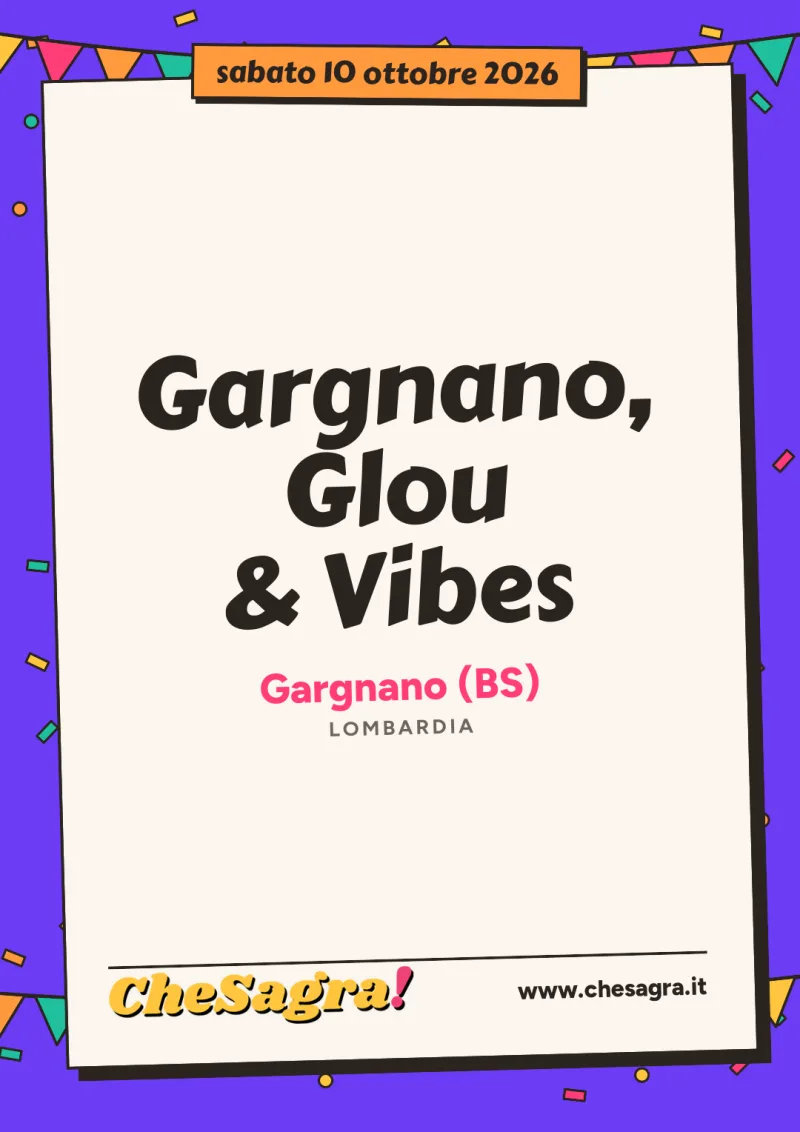 Gargnano, Glou & Vibes a Gargnano, 10 ottobre 2026