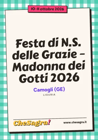 Festa di N.S. delle Grazie – Madonna dei Gotti 2026 a Camogli, 10–11 ottobre 2026