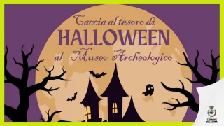 Volantino della Caccia al tesoro di Halloween al museo archeologico