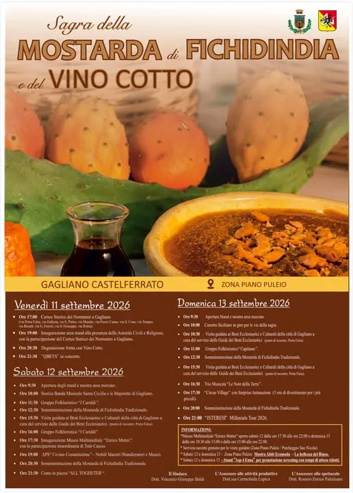 Volantino della Sagra della Mostarda di Fichidindia e del Vino Cotto