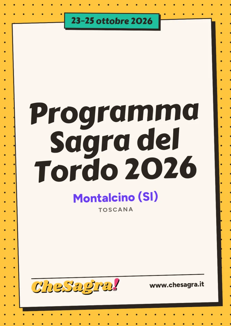 Programma Sagra del Tordo 2026 a Montalcino, 23–25 ottobre 2026
