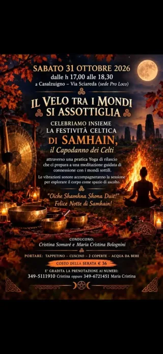 Volantino della Festività celtica di Samhain