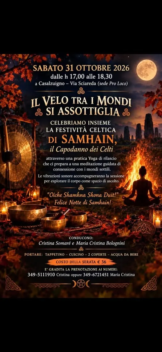 Volantino della Festività celtica di Samhain