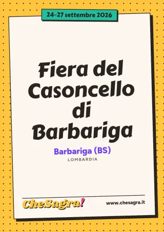 Fiera del Casoncello di Barbariga a Barbariga, 24–27 settembre 2026