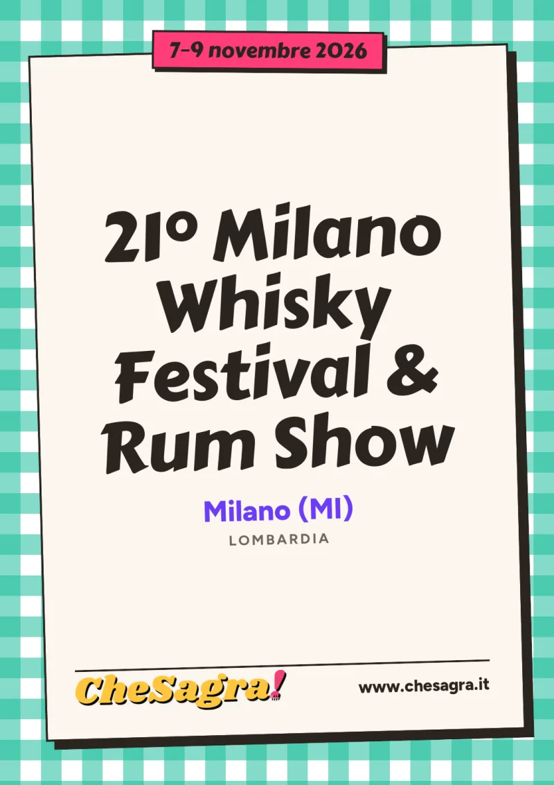 21° Milano Whisky Festival & Rum Show a Milano, 7–9 novembre 2026