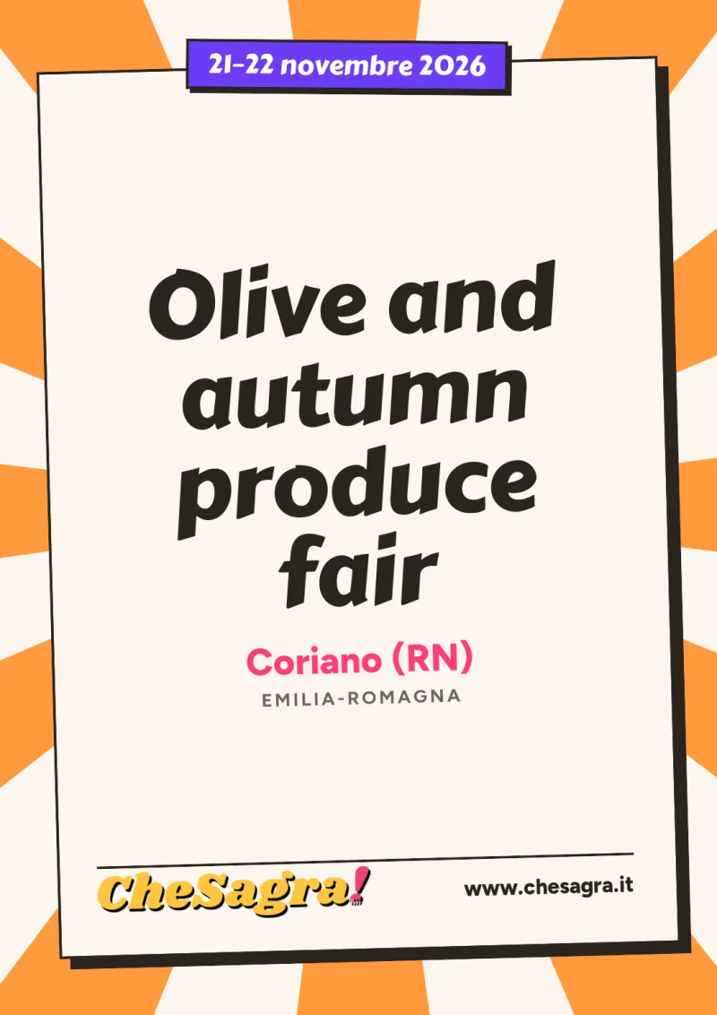 Olive and autumn produce fair a Coriano, 21–22 novembre 2026