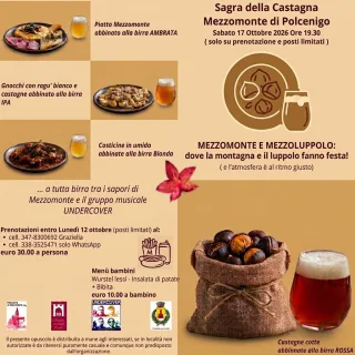 Volantino della Sagra della Castagna Mezzomonte di Polcenigo