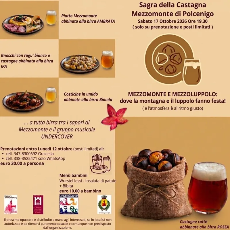 Volantino della Sagra della Castagna Mezzomonte di Polcenigo
