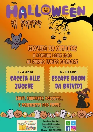 Volantino della Halloween al Parco