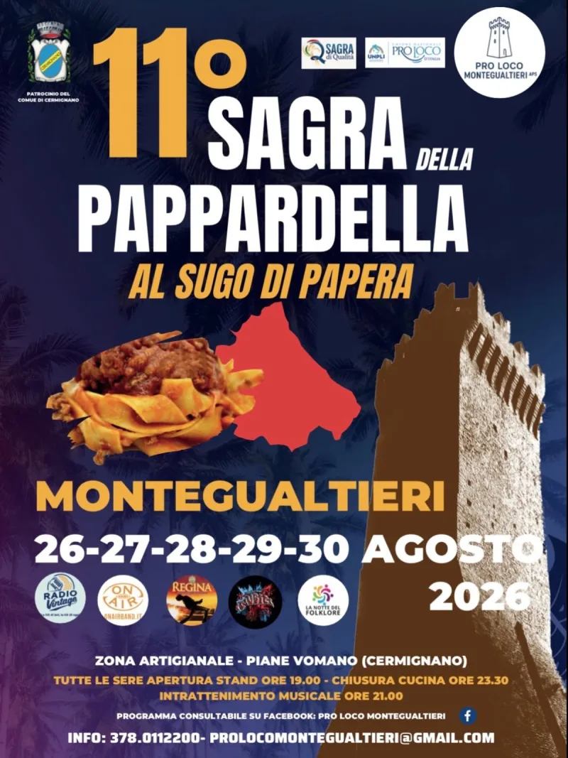 Volantino della Sagra della pappardella al sugo di papera